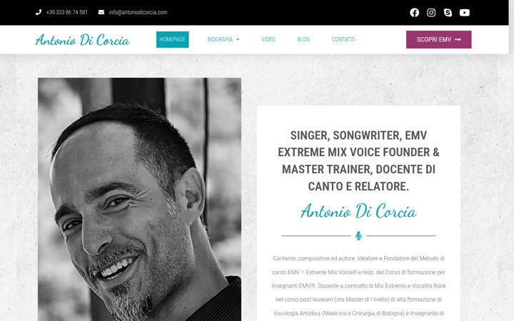 Screenshot van antoniodicorcia.com