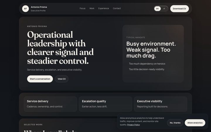 Screenshot of antoniofrisina.com