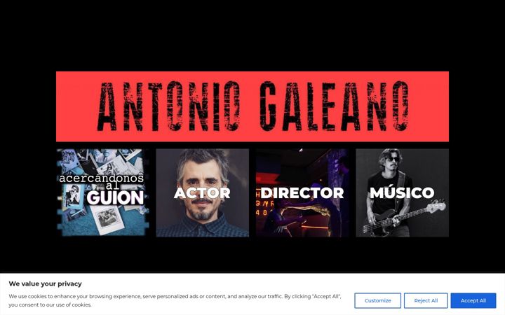 Screenshot of antoniogaleano.com