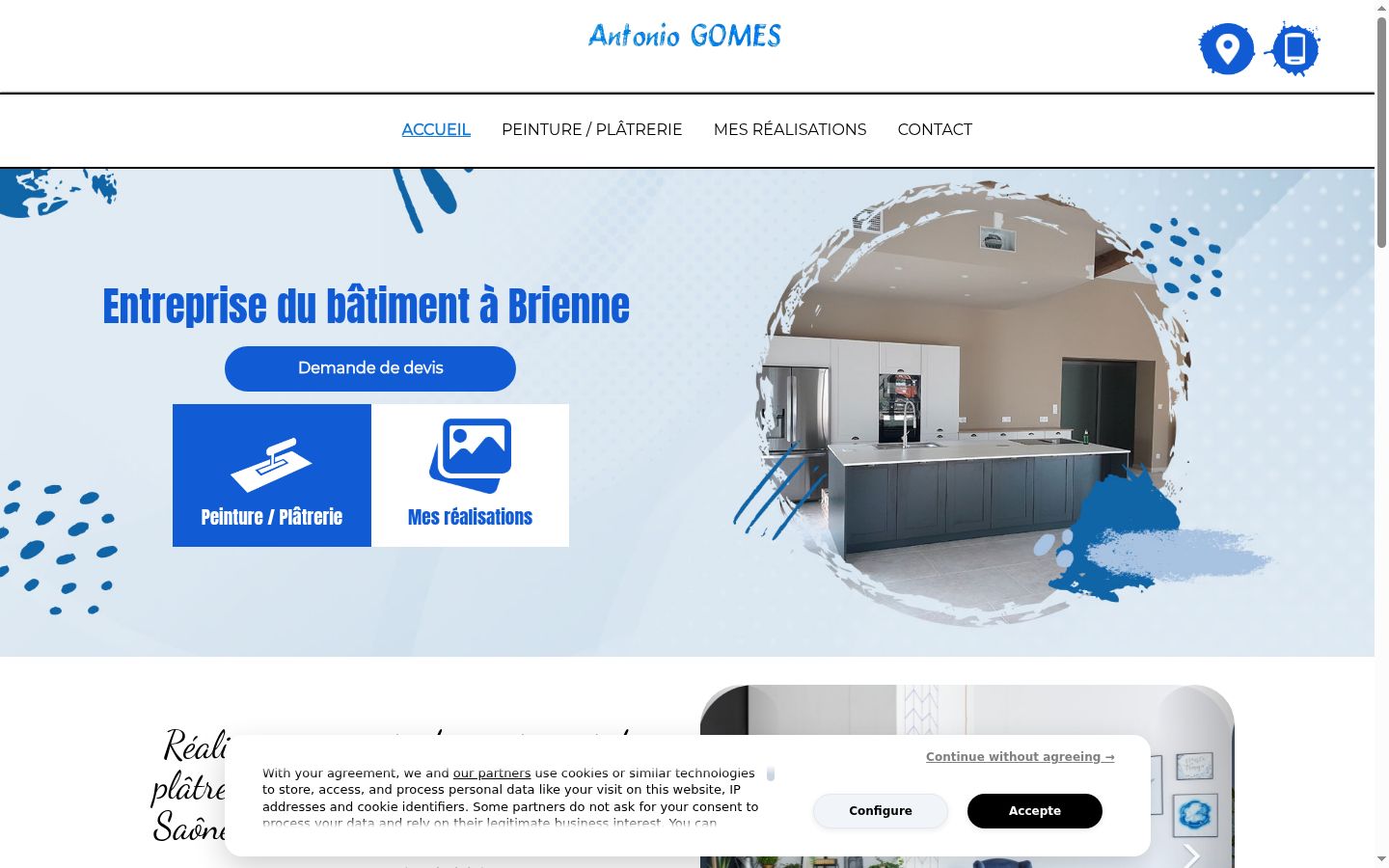 Screenshot tal-banner tal-kunsens muri qabel kwalunkwe interazzjoni