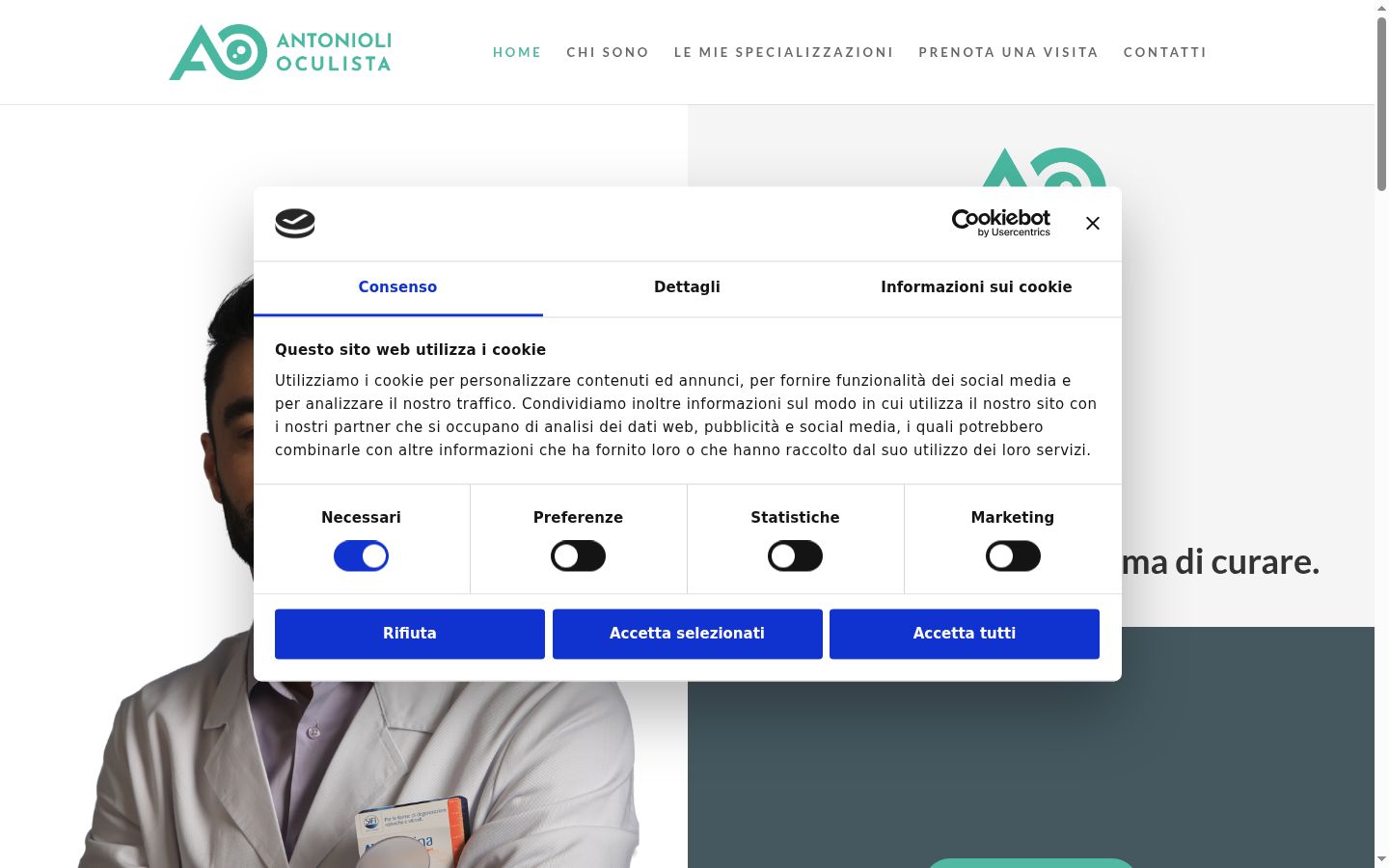 Screenshot van de toestemmingsbanner zoals getoond vóór enige interactie