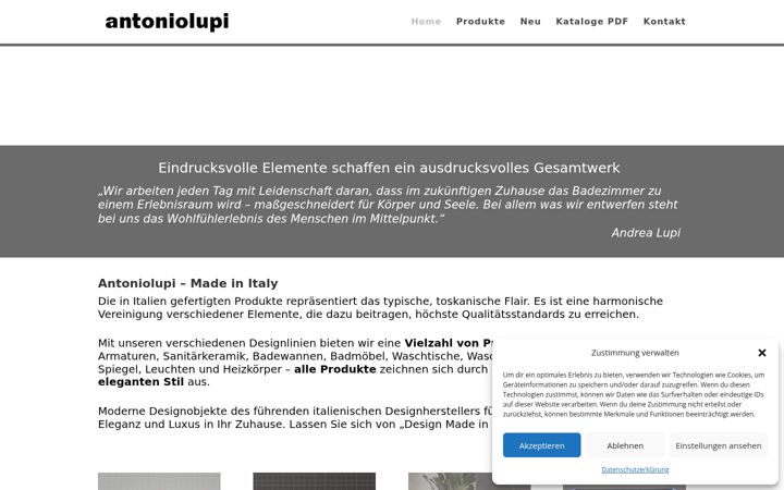 Screenshot di antoniolupidesign.de