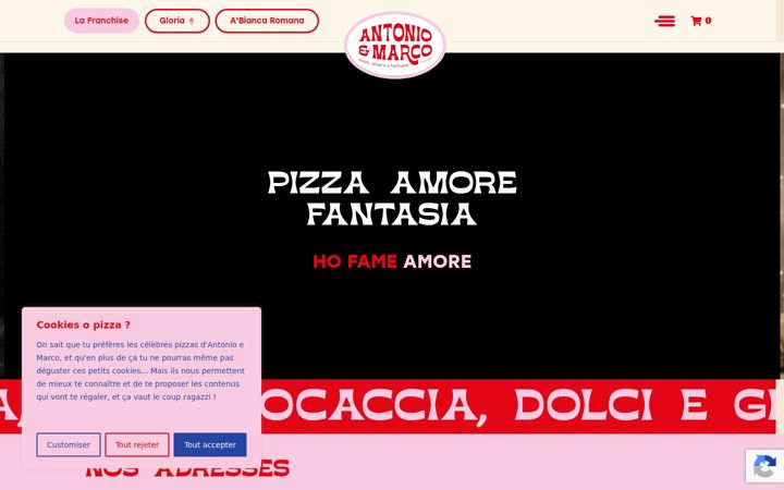 Screenshot of antoniomarcopizzeria.com
