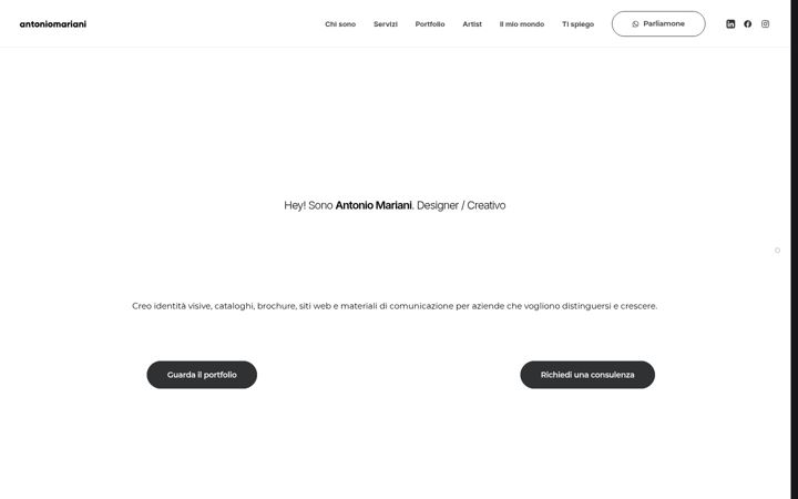 Screenshot of antoniomariani.eu