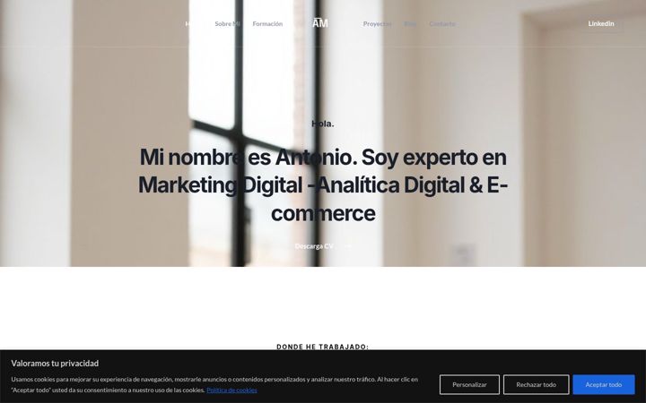Screenshot of antoniomarketer.com
