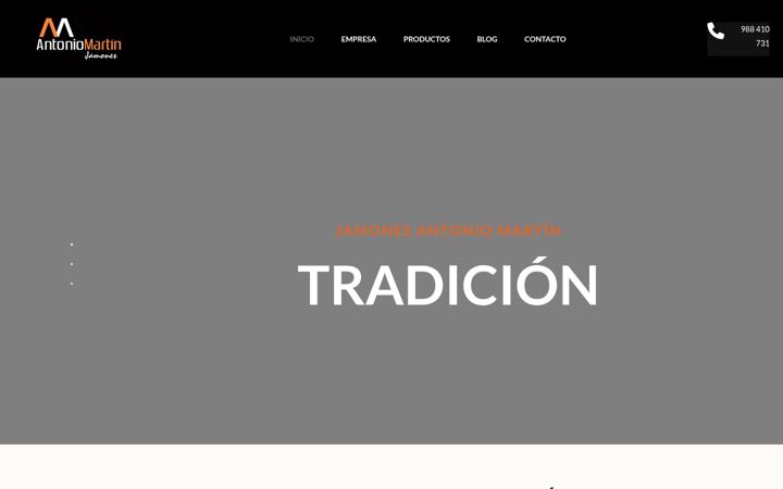 Screenshot of antoniomartinjamones.com