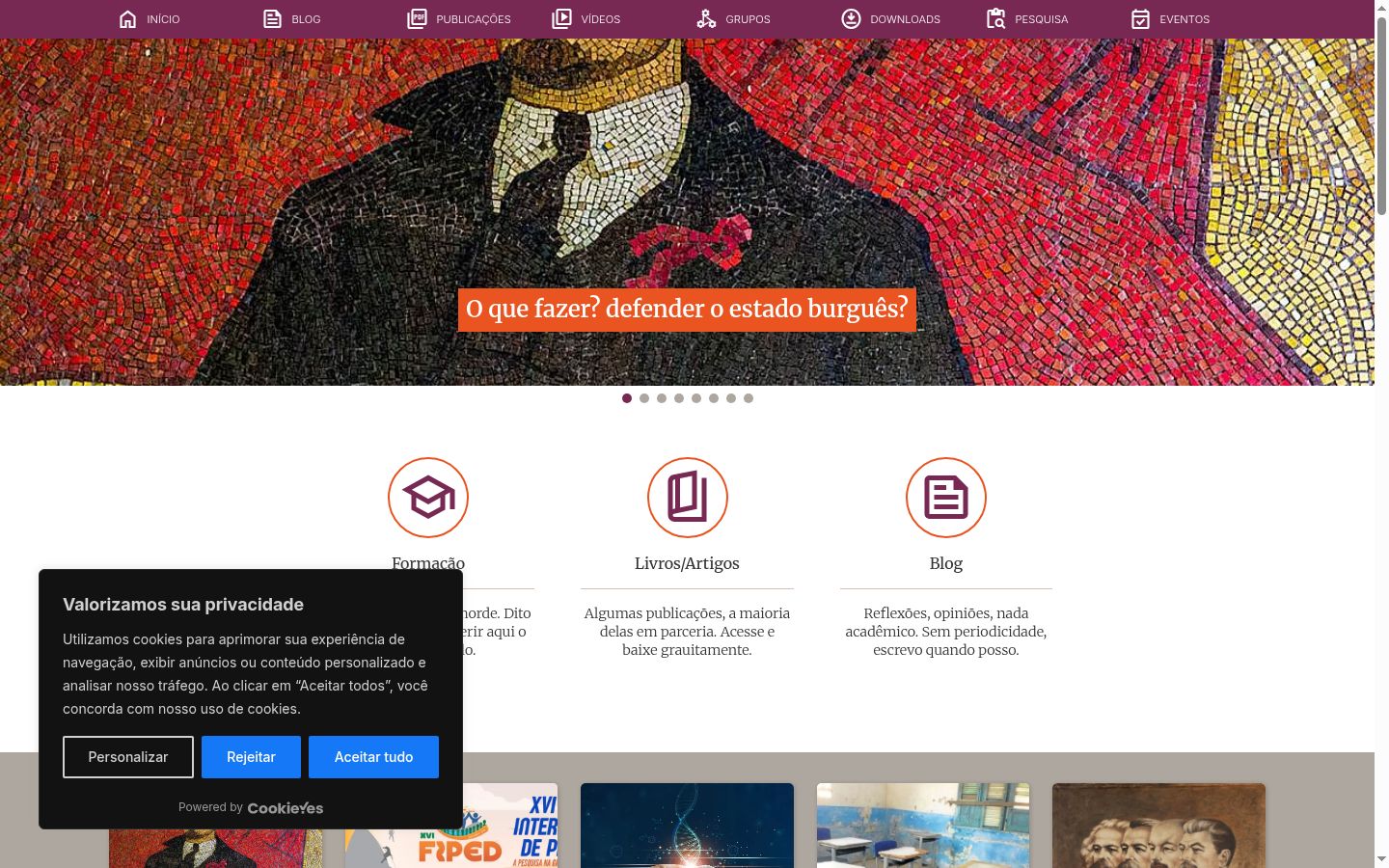 Screenshot des Einwilligungsbanners vor jeglicher Interaktion
