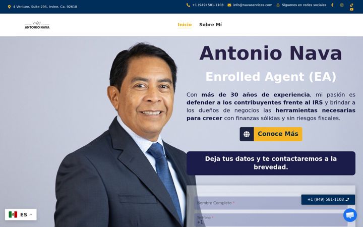 Captură de ecran a antonionava.com
