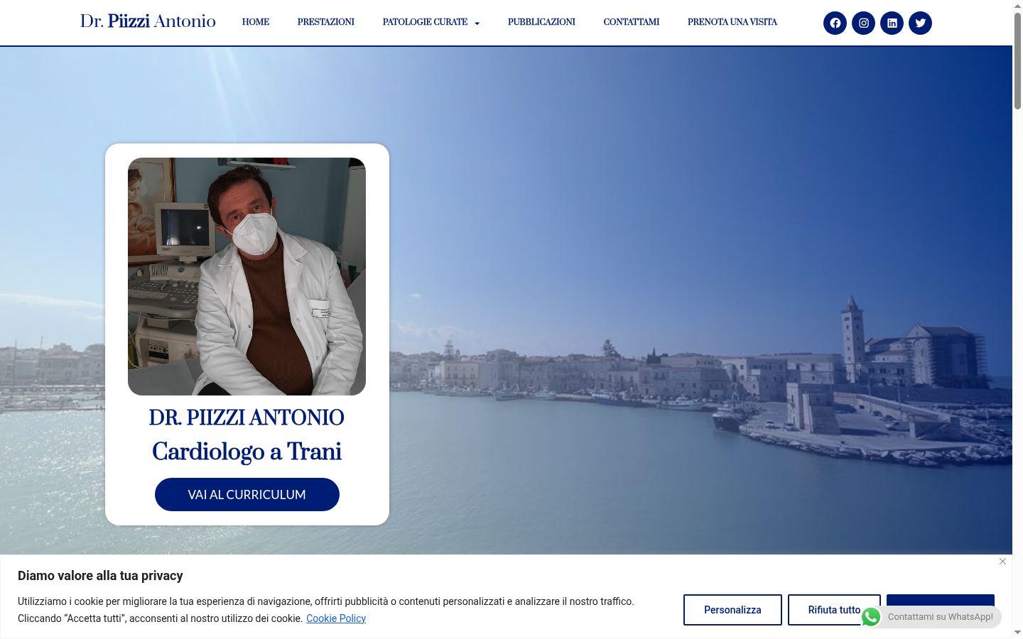 Snimka zaslona bannera za privolu prikazanog prije bilo kakve interakcije