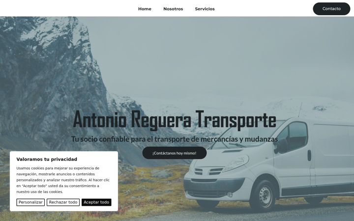Ekrano kopija antonioregueratransporte.com