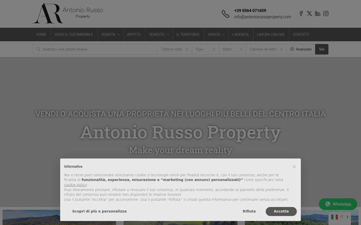 Ekraanipilt saidist antoniorussoproperty.com
