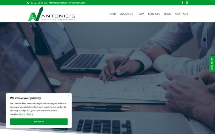 Ekrānuzņēmums no antonios-investment.com