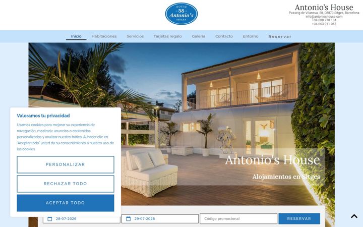 Screenshot of antonioshouse.com