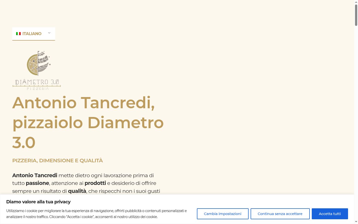 Captura de pantalla del banner de consentimiento mostrado antes de cualquier interacción
