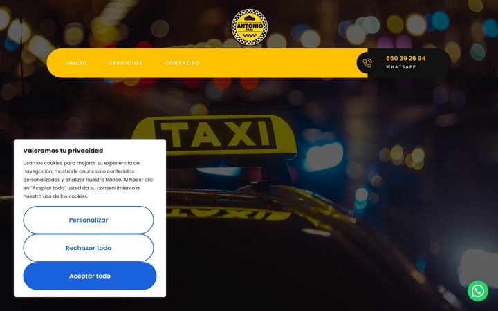 Screenshot of antoniotaxi.es
