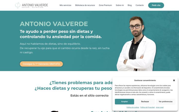 Screenshot of antoniovalverdefit.com
