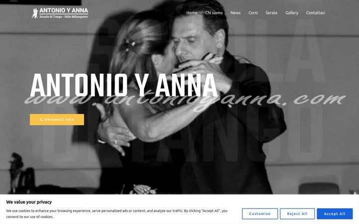 Screenshot of antonioyanna.com