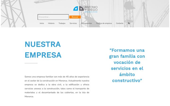 Screenshot of antonioydiego.com