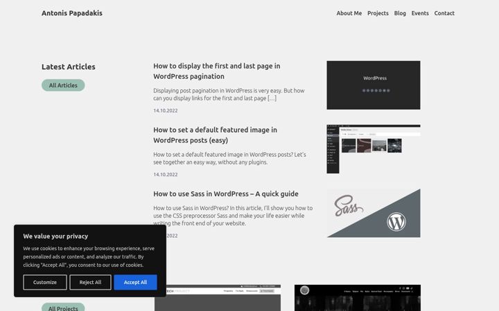 Screenshot of antonispapadakis.com
