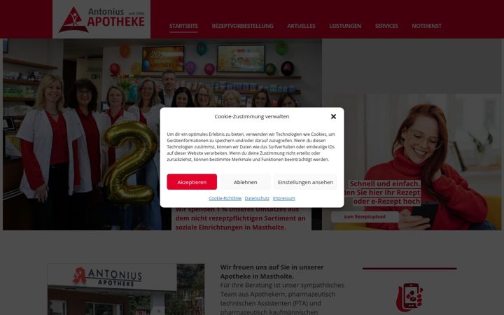 Ekrano kopija antonius-online.de