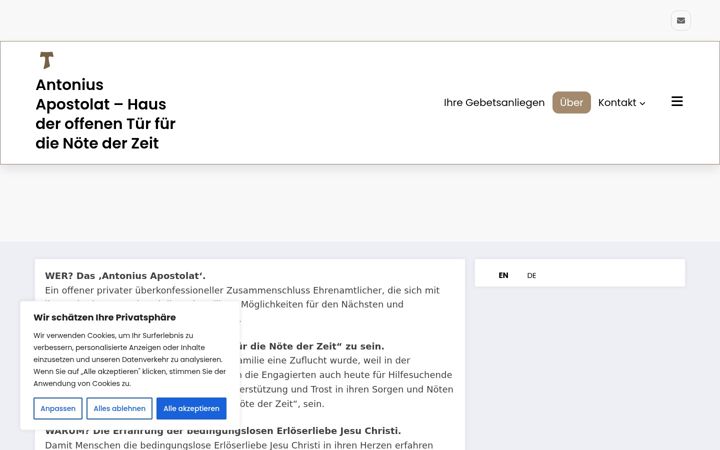 Ekrano kopija antoniusapostolat.de