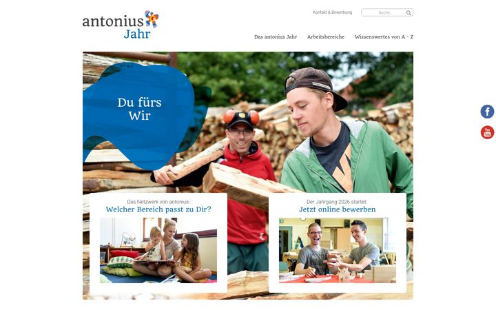 Screenshot of antoniusjahr.de