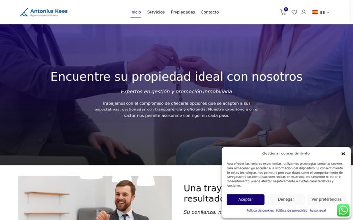 Ekrano kopija antoniuskeesagenteinmobiliario.com