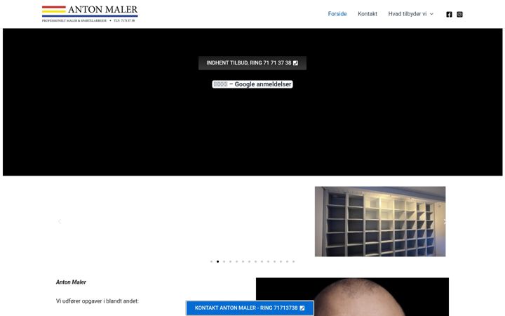Screenshot of antonmaler.dk