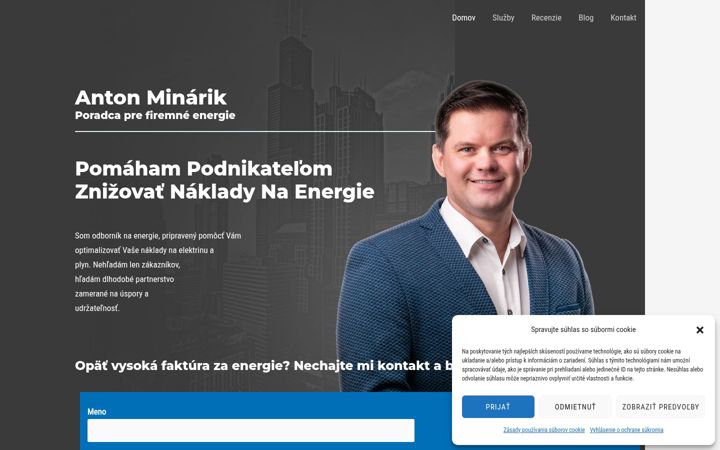 Screenshot van antonminarik.sk
