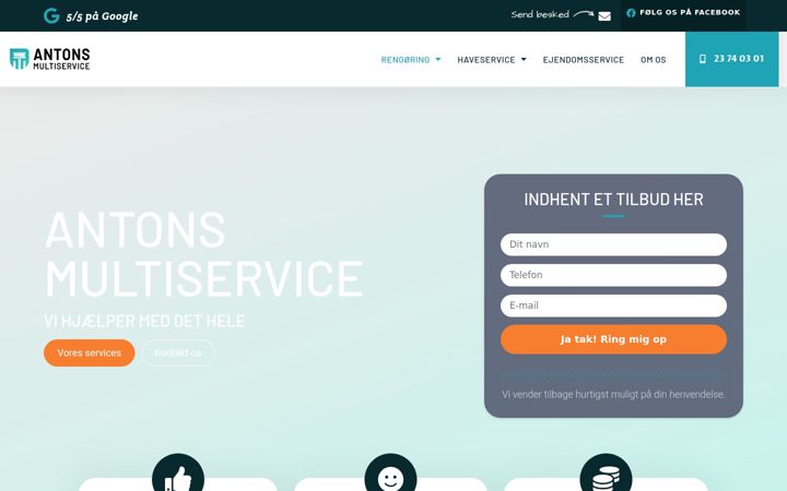 Screenshot van antonms.dk