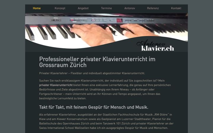 Screenshot of antonov-klavier.ch