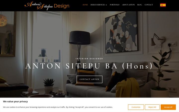 Screenshot of antonsitepudesign.com
