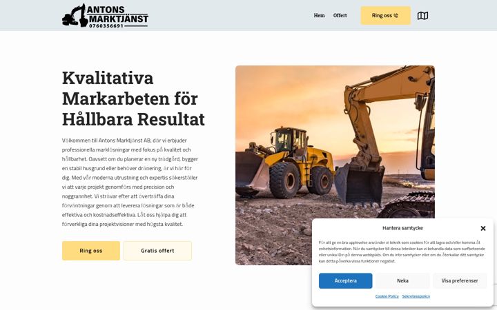 Screenshot of antonsmarktjanst.se