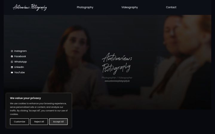 Screenshot of antonviewsphotography.be