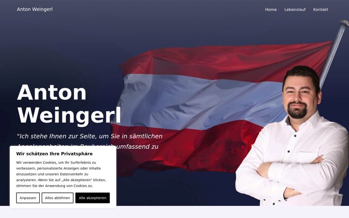 Screenshot of antonweingerl.at