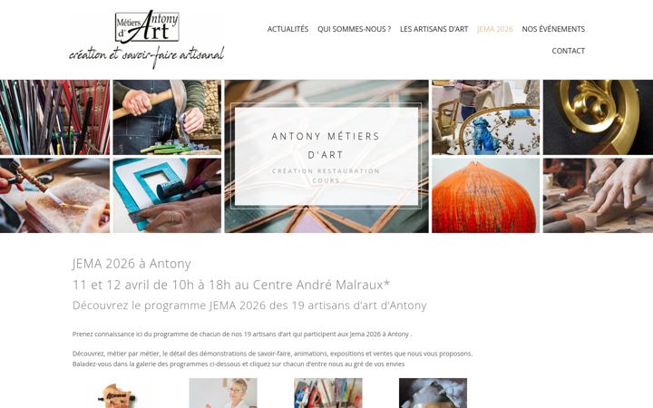 Screenshot ta' antony-metiers-art.fr
