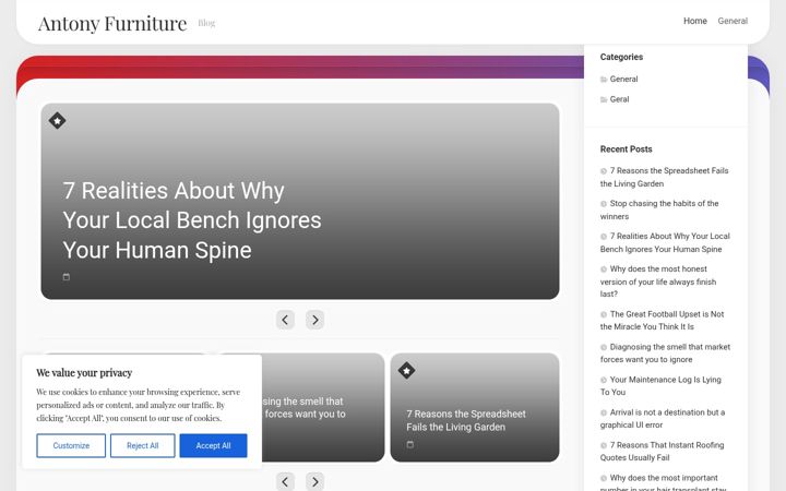 Screenshot ta' antonyfurniture.com