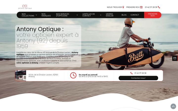 Screenshot of antonyoptique.com