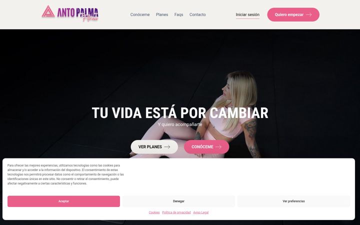 Screenshot ta' antopalmafitness.com