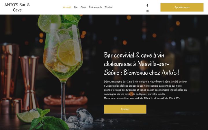 Screenshot of antosbar.fr