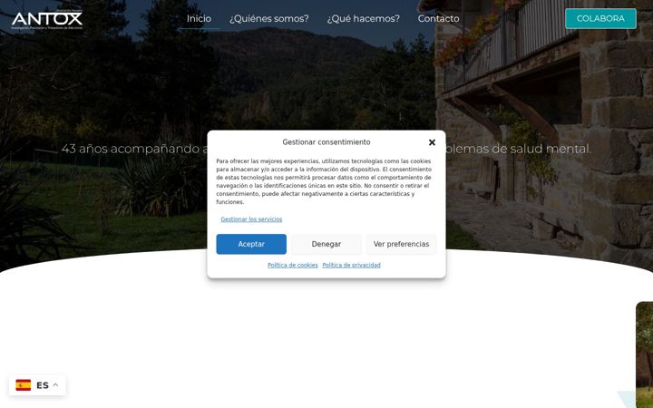 Screenshot of antox.es