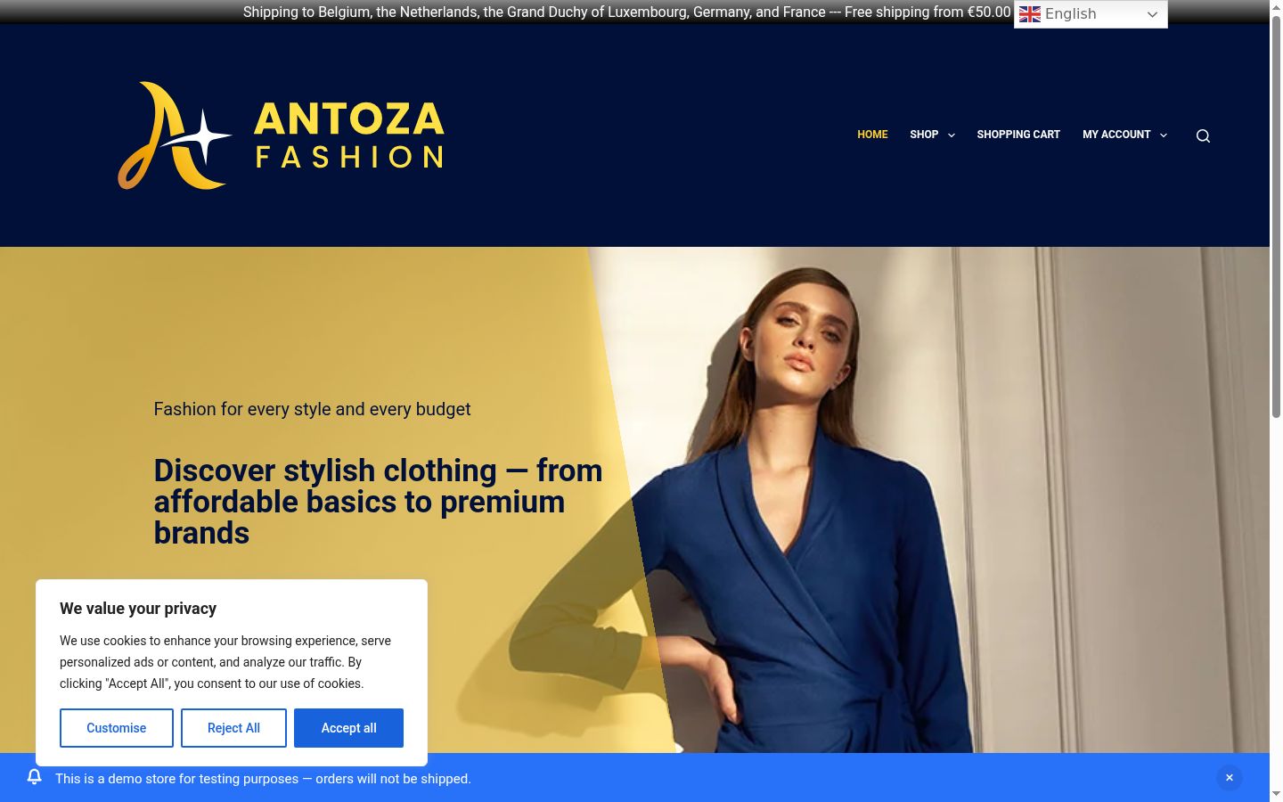 Sutikimo reklamjuostės, rodytos prieš bet kokią sąveiką, ekrano kopija