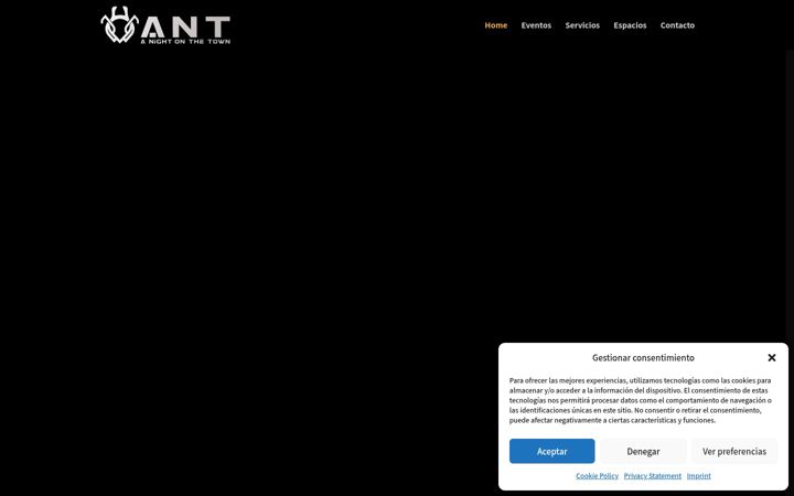 Captura de pantalla de antparties.com