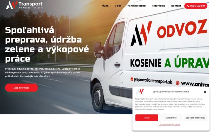 Screenshot of antransport.sk