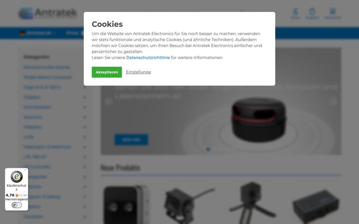 Screenshot of antratek.de