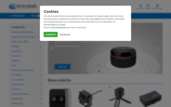 Screenshot of antratek.nl