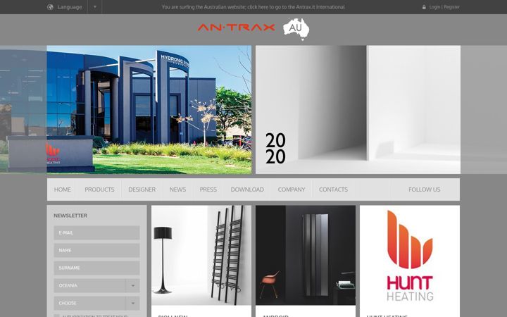 Screenshot of antrax.com.au