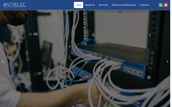 Captura de pantalla de antrelec.com