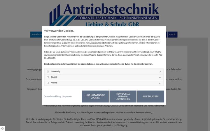 Screenshot of antriebe-schranken.de