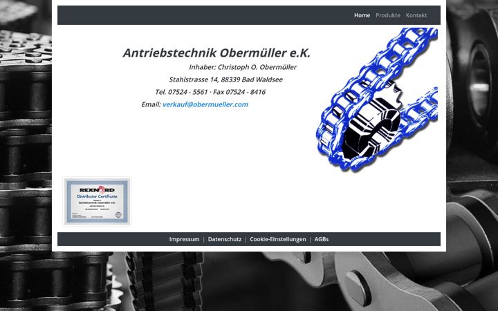 Screenshot of antriebstechnik-obermueller.de